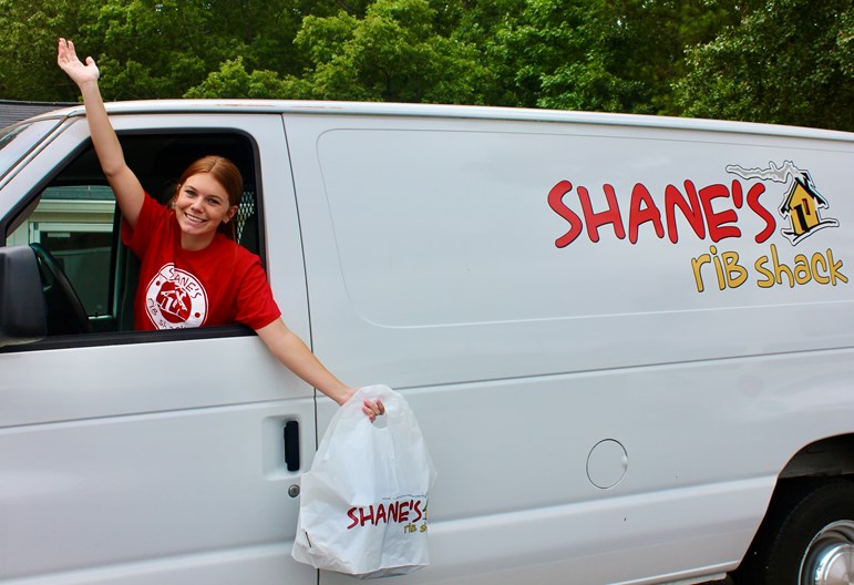 Shack Employee with Shane's Van