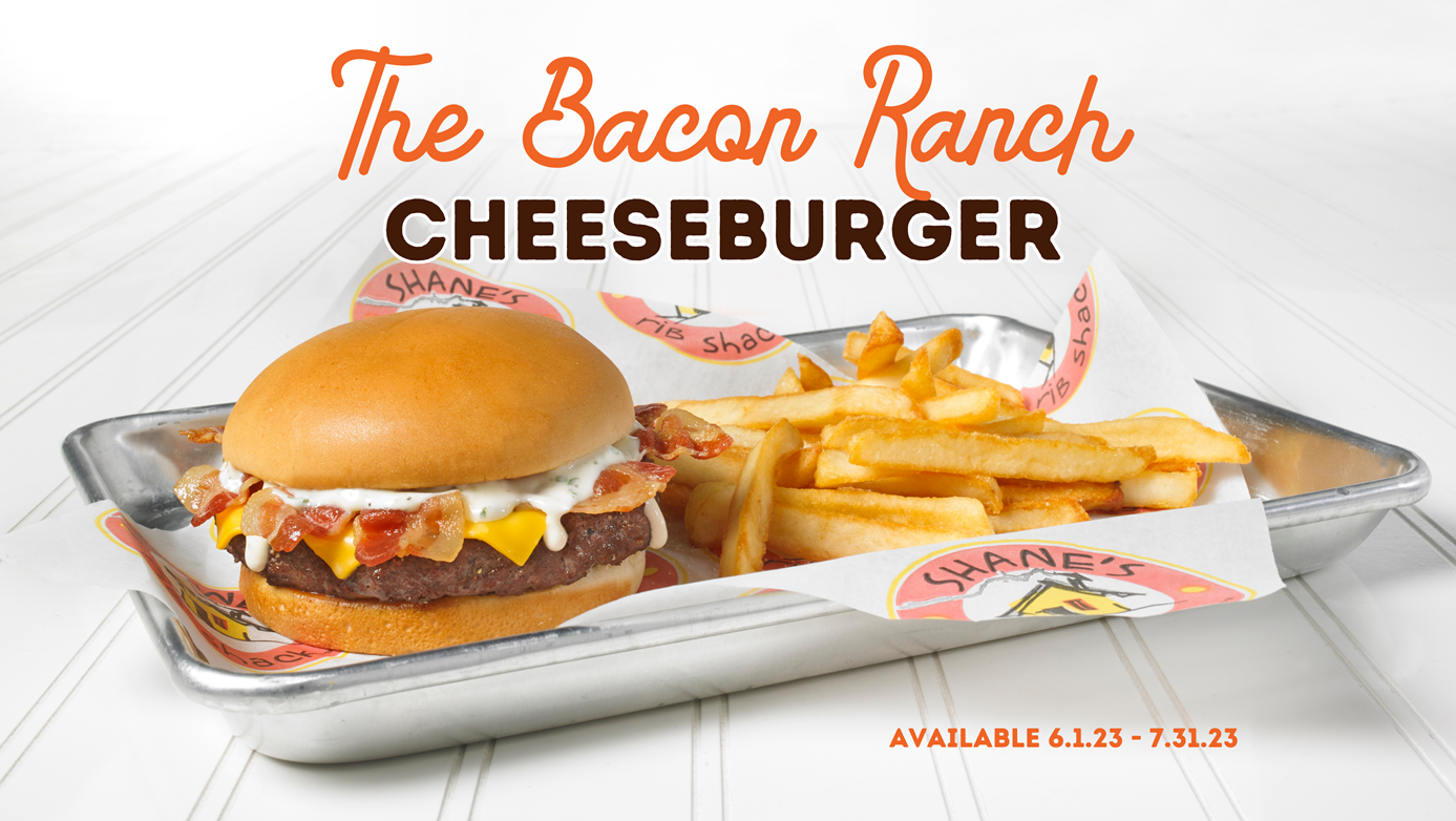 Bacon Ranch Cheeseburger available June 1st - July 31st, 2023! 