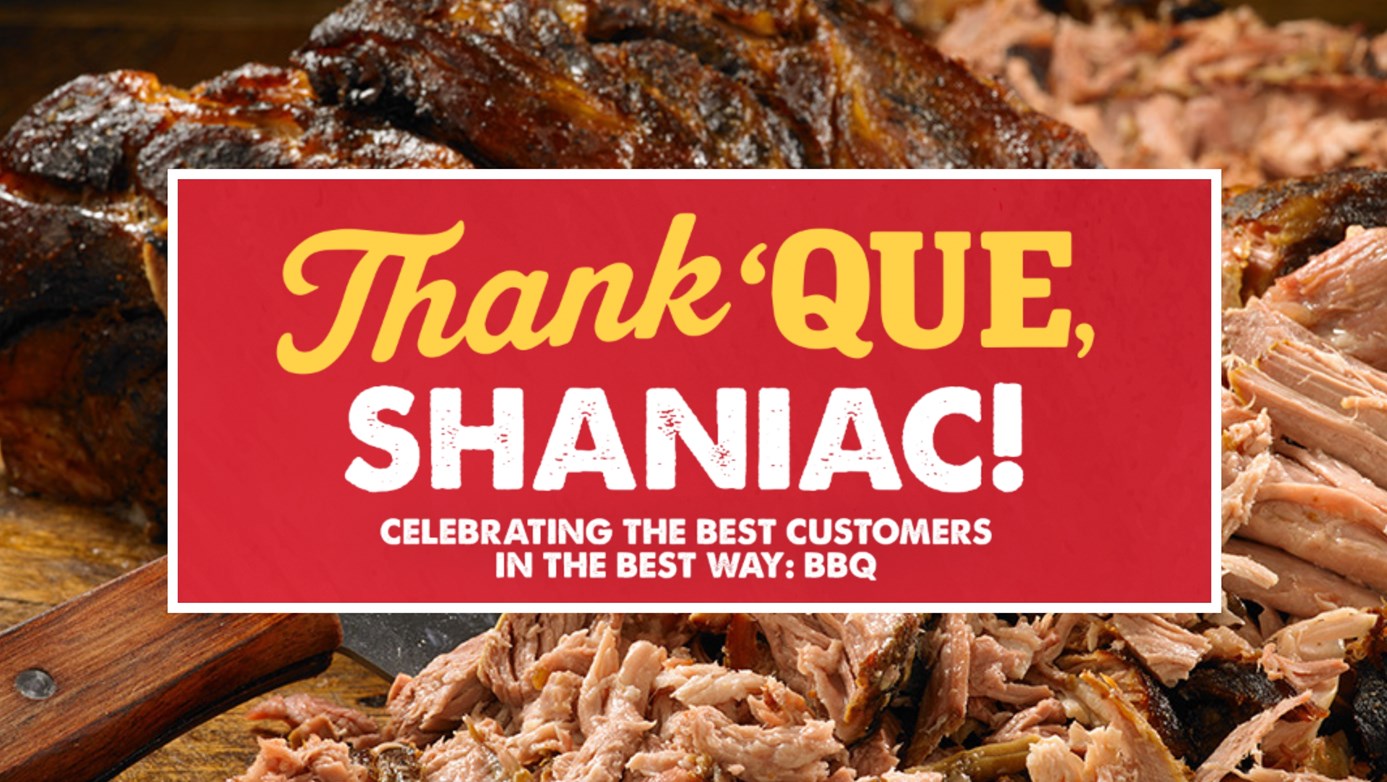 Thank 'Que, Shaniac!