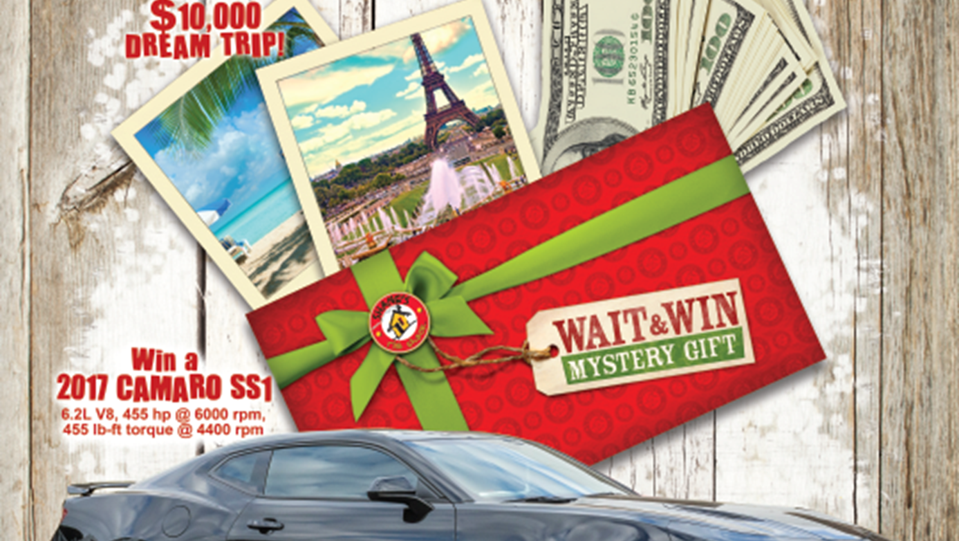 Shane’s 7th Annual Holiday Wait & Win – Shane’s is Giving Away AMAZING Grand Prizes This Year!